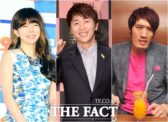 써니 홍진호 최홍만(왼쪽부터) 등이 23일 KBS2 해피투게더3 촬영에 임한다./더팩트DB