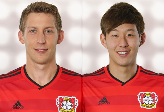 올시즌 초반 3경기에서 7골을 터뜨리며 골폭풍을 몰아치고 있는 레버쿠젠의 키슬링(왼쪽)과 3경기 2골로 공격에 힘을 보태고 있는 손흥민. /레버쿠젠 홈페이지