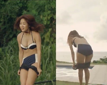씨스타 i swear 뮤직비디도에서 소유가 반바지를 탈의하는 장면이 남심을 울리고 있다. /씨스타 i swear 뮤직비디오 캡처
