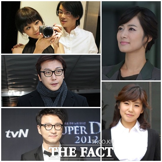 2014년 8월 마지막주 연예계를 뜨겁게 달군 스타들. 왼쪽 상단부터 시계방향으로 이은성 서태지 부부, 김주하 앵커, 강수정 전 아나운서, 작곡가 겸 방송인 주영훈, 가수 겸 방송인 탁재훈. /더팩트DB, 김주하 트위터, 서태지닷컴