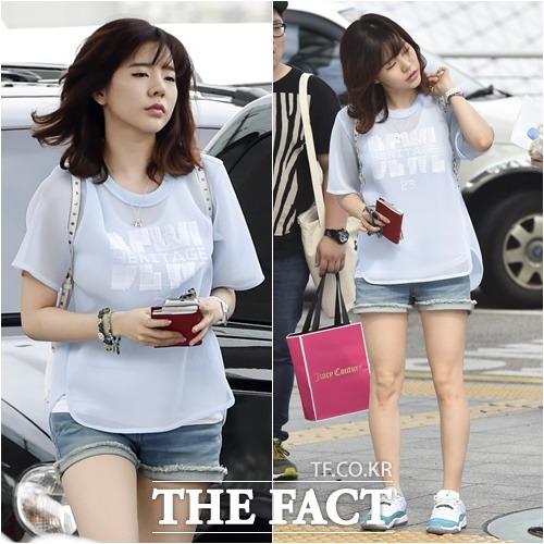 써니가 프로필 상의 키 158cm가 실제 키라는 것을 증명했다./ 최진석 기자