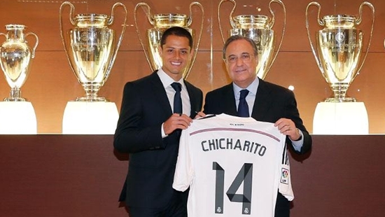 레알 마드리드가 2일 치차리토 하비에르 에르난데스(왼쪽)를 임차 영입했다고 밝혔다. / 레알 마드리드 홈페이지 캡처