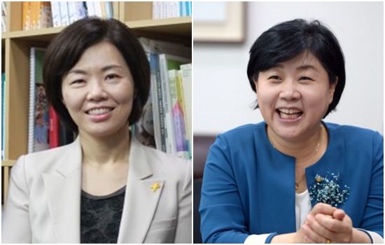 새누리당 민현주(왼쪽) 의원과 새정치민주연합 서영교 의원은 추석 밥상에 오를 현안으로 세월호 특별법을 꼽았다. 이와 관련해 민 의원은 야당의 협상 태도를 지적했고, 서 의원은 정부와 여당의 결단을 촉구했다. /서울신문 제공·민현주 블로그