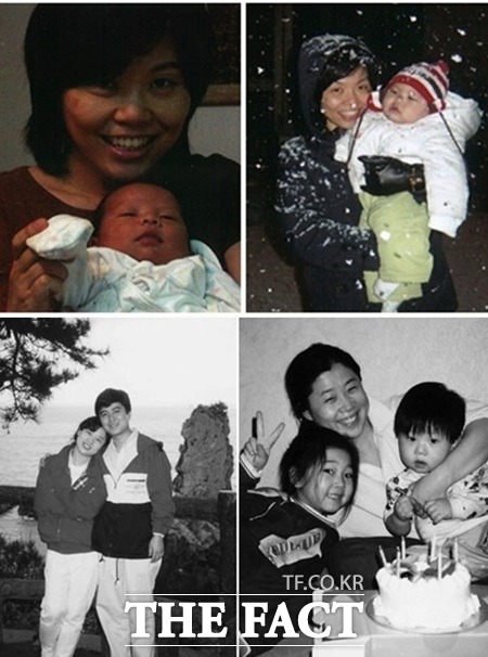 민현주 의원과 아들(위), 서영교 의원의 남편(아래 왼쪽)과 아이들./더팩트DB