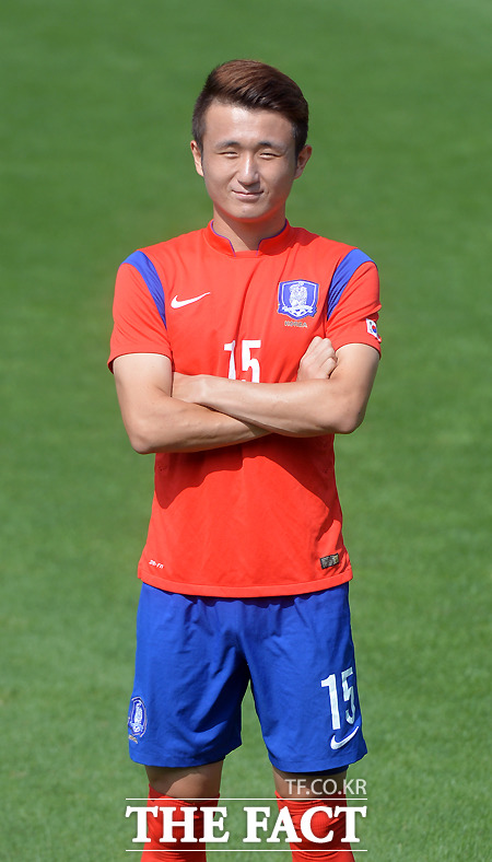 한국과 말레이시아의 아시안게임 축구 조별 리그 1차전에서 임창우가 전반 26분 선제골을 터뜨렸다. / 문병희 기자