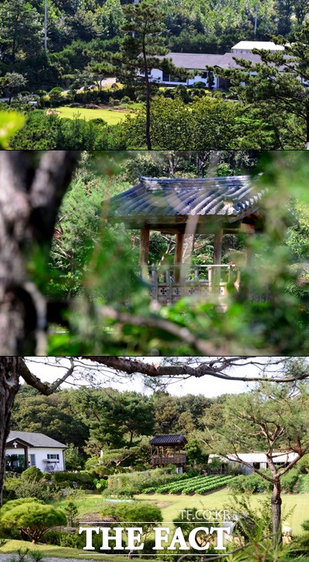운치를 더한 정자, 정원이 모두 불법으로 만들어졌다는 이유로 보아의 집은 남양주시청에 의해 형사고발됐다. / 남양주=남윤호 기자
