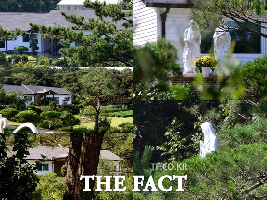 보아의 집에는 일반 주택에서 보기 어려운 조각상들과 멋진 나무, 잘 가꿔진 정원과 텃밭이 자리하고 있다. / 남양주=남윤호 기자