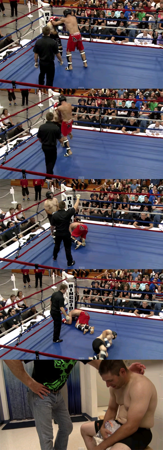 파이트 처치 대회에서 두 선수가 동시에 KO되는 황당한 장면이 연출됐다. / 유튜브 캡처