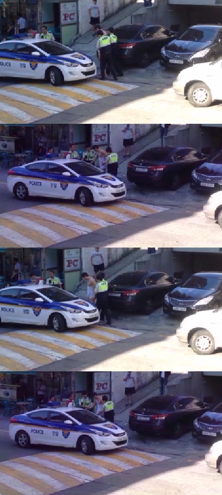 프랑스 출신 모델 줄리엔강이 속옷 차림으로 거리를 돌아다니는 영상이 누리꾼에 의해 공개됐다./온라인커뮤니티 캡처