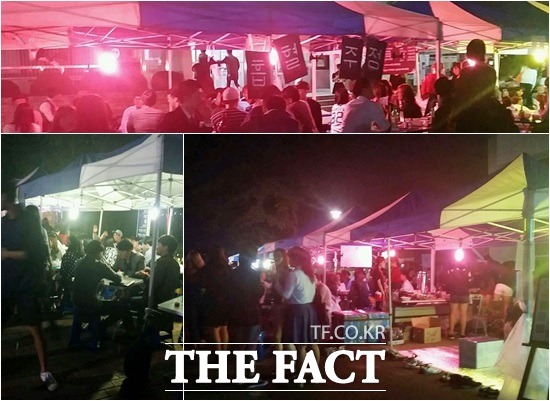 서울의 한 대학교 축제 현장에선 주점에서 술을 마시는 남녀 학생들의 즉석 만남을 볼 수 있었다./서울 A대=김아름 기자