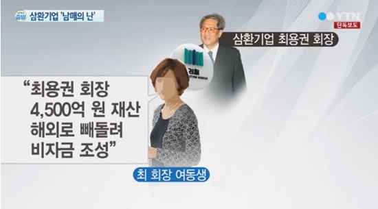 삼환기업 남매의 난 소식이 알려졌다. / YTN 방송 캡처