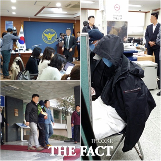 서울 강서경찰서는 15일 오전 9시 30분께 강서경찰서 4층 회의실에서 브리핑을 갖고 지난 3월에 발생한 건설사 사장 청부 살인사건의 피의자를 검거해 구속했다고 밝혔다./강서경찰서=김아름 기자