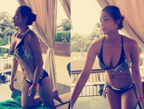 솔비 근황에 남성 팬들의 심장 박동이 빨라지고 있다. / 원자현 SNS