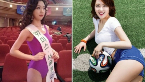 더 지니어스 신아영(오른쪽)과 하연주가 완벽한 몸매로 남성 팬들의 눈길을 사로잡았다./하연주 SNS 캡처, 맥심 제공