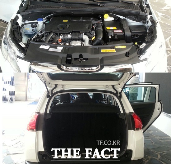 뉴 푸조 2008의 트렁크는 6:4 분리형 2열 시트로 구성, 편의에 따라 360ℓ에서 최대 1194ℓ까지 조정해 사용할 수 있다.