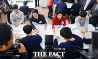 [TF포토] 정용진-김희정 '학생들과 체험 행사'