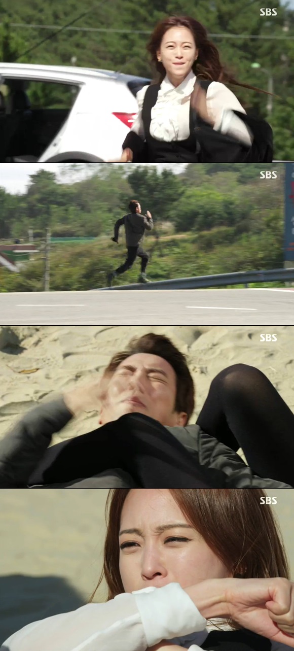 미녀의 탄생 한예슬이 주상욱과 코믹한 추격전을 펼쳤다. / SBS 미녀의 탄생 방송 캡처