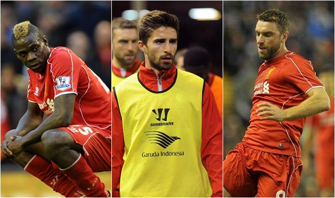 올 시즌 새롭게 리버풀 공격진을 구성한 발로텔리-보리니-램버트(왼쪽부터)가 리그 무득점 행진을 이어가며 많은 질타를 받고 있다. / 리버풀 페이스북