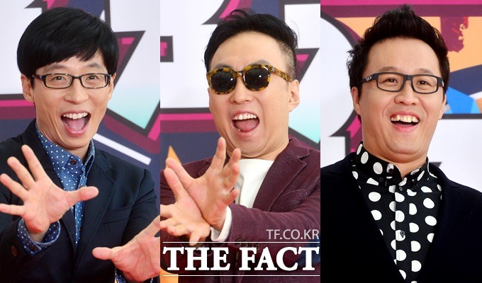 유재석 박명수 정준하(왼쪽부터) 등 무한도전 형 라인은 노홍철의 공백을 직접 메꾸기보다 동생들을 격려하고 지금보다 더 적극적인 자세가 필요하다. / 남윤호 기자
