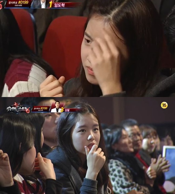 슈스케6 준결승전 중계 카메라에 잡힌 송유빈. / 슈스케6 방송 캡처