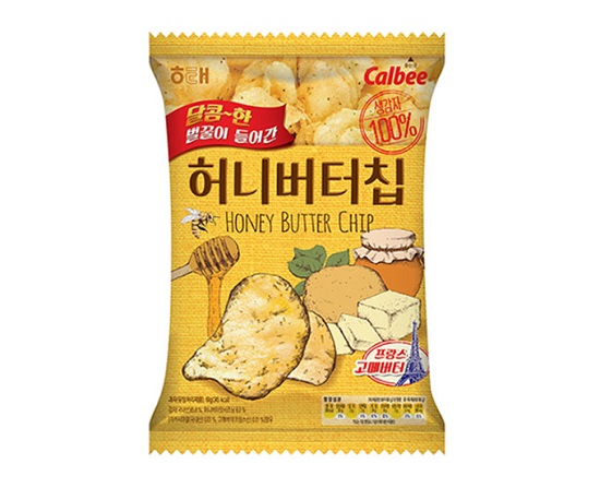 해태제과의 허니버터칩이 불티나게 팔리면서 지난달 8월 출시 이후 50억원의 매출을 올렸다. /해태제과 홈페이지 캡처