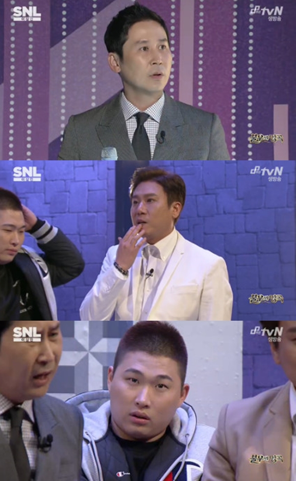 신동엽이 SNL에서 셀프디스 하고 이상민에게 돌직구를 던졌다. /tvN SNL 코리아 방송화면 캡처