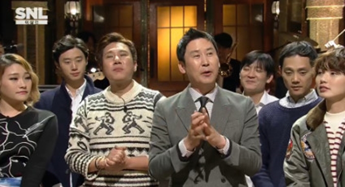 SNL 신동엽이 케이트 업튼의 출연 불발을 사과했다. /tvN SNL코리아 방송화면 캡처