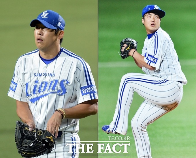 삼성 라이온즈가 26일 윤성환(왼쪽), 안지만과 FA 계약을 체결했다고 밝혔다. / 더팩트 DB
