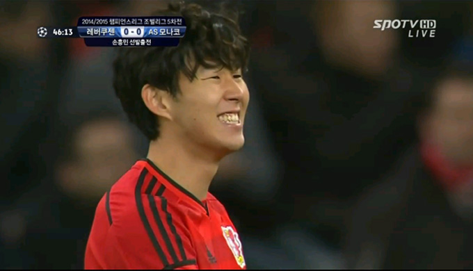 손흥민은 AS 모나코와 경기에서 집중력있는 모습을 보이며 활약을 펼쳤지만 득점없이 후반 14분 요십 드르미치와 교체됐다. /SPOTV 영상 캡처