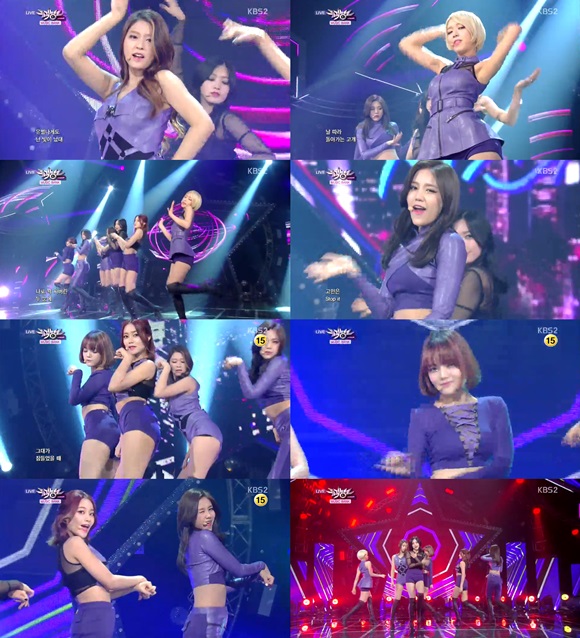 걸그룹 AOA가 KBS2 뮤직뱅크에서 사뿐 사뿐 무대를 꾸몄다. / KBS 방송 화면 캡처
