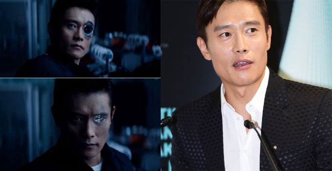 터미네이터5 정식 예고편에서 이병헌이 등장했다. 이병헌은 터미네이터 시리즈 최고의 악역 T-1000 역을 맡았다. /터미네이터5 예고 영상 갈무리