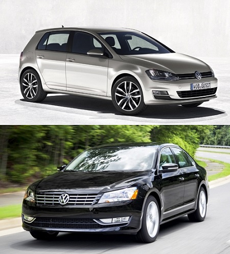 골프(위쪽)와 파사트 등 해치백과 세단, SUV에 이르는 다양한 라인업의 고른 약진 역시 폭스바겐의 성장세에 힘을 싣고 있다.