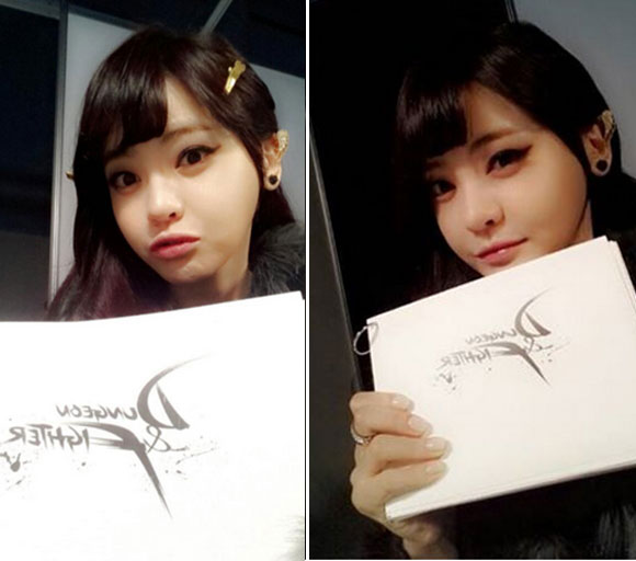 서유리는 지난해에 이어 올해에도 던파 페스티벌 MC를 맡았다. /서유리 트위터, 페이스북