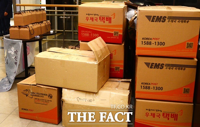 총 420명분이에요~ 박신혜 서포터즈가 상의원 언론 시사회에 준비한 간식거리./이새롬 기자