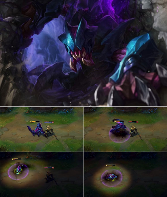 롤 신챔프 렉사이가 등장했다. 렉사이는 땅굴을 통해 상대방의 눈에 띄지 않고 플레이를 할 수 있는 특징을 살려 정글러로 활용될 것으로 보인다. /라이엇게임즈 갈무리