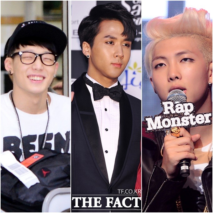 바비 라비 랩몬스터(왼쪽부터)가 아이돌 힙합 디스전을 벌여 화제를 모았다. /김슬기 기자