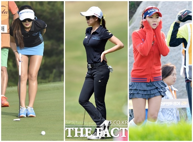 어디다 눈을 둬야 하나 원조 미녀 골퍼 안신애는 눈에 띄는 미모와 몸매로 이름을 날리고 있다. / 더팩트 DB