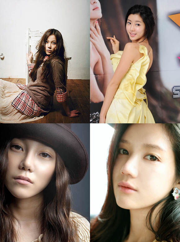 북한 얼짱 배우 지망생의 꿈이 남한의 연예인 지망생들의 꿈과 별반 다르지 않아 관심을 모았다. 사진은 남한 얼짱 출신 연예인으로 시계방향 이유주, 박한별, 금효민, 남상미. / 더팩트 DB