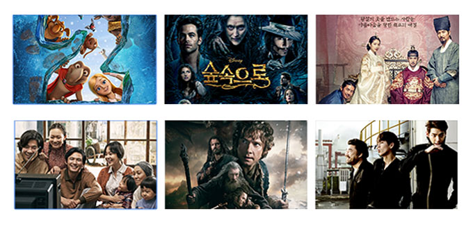 크리스마스에 즐길 수 있는 영화들이 많이 있다. / 눈의여왕2 : 트롤의 마법거울 숲속으로 상의원 국제시장 호빗 : 다섯 군대 전투 기술자들 포스터