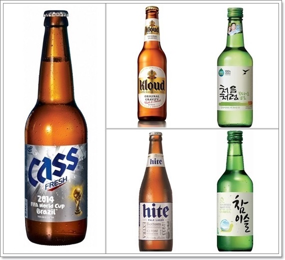 2014 국세통계연보에 따르면 맥주를 더 많이 마시고 소주와 위스키를 적게 마신 것으로 확인됐다./각 사 제공