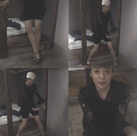 에프엑스 멤버 엠버가 데뷔 후 처음으로 치마에 하이힐을 입고 춤을 췄다. / 엠버 인스타그램