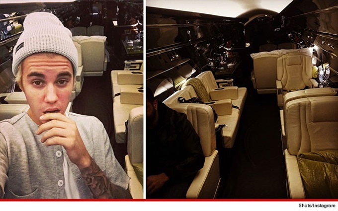 가수 저스틴 비버가 한 비행기를 자신의 소유인 것처럼 묘사한 사진으로 입방아에 올랐다. / 비버 인스타그램