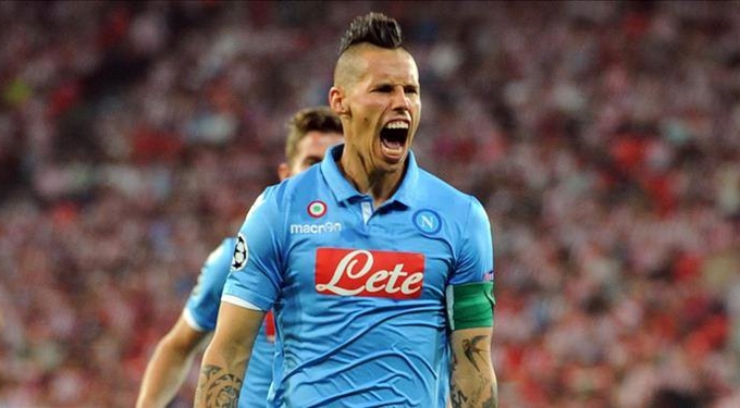 마렉 함식이 5일 나폴리에서 행복하다며 이적설을 일축했다. / 나폴리 페이스북 캡처