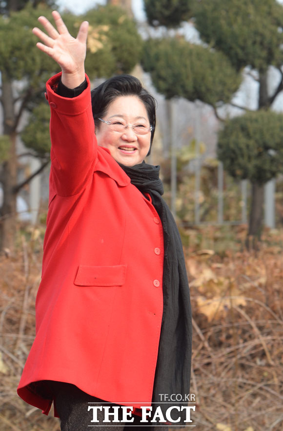 김을동 의원의 가족관계가 누리꾼들의 눈길을 끌고 있다. 김을동 의원의 아들은 배우 송일국이며 손자는 예능 프로그램에서 대활약 중인 삼둥이(송대한·송민국·송만세)다. /더팩트DB