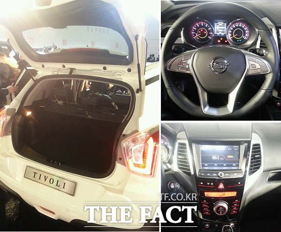 티볼리는 국내 소형 SUV 가운데 유일하게 423ℓ의 트렁크를 확보, 골프백을 최대 3개까지 실을 수 있도록 했다.