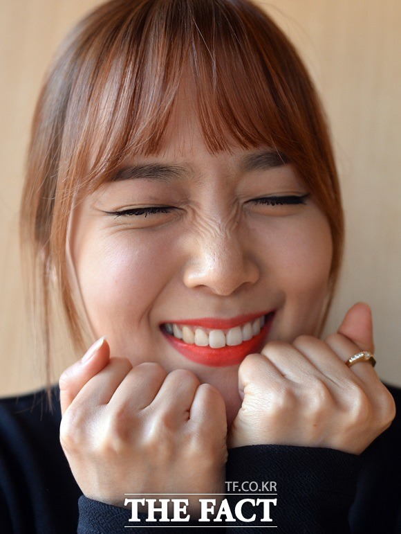 김진아가 즐거울 때는 일을 하고 있는 지금 이 순간이다. /김슬기 기자