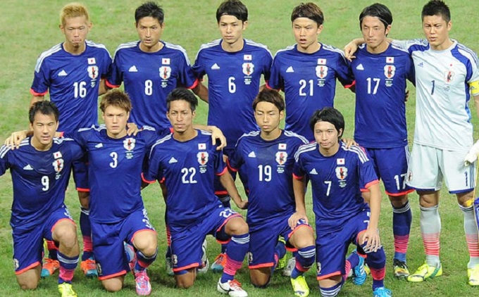 일본이 20일 요르단과 경기에서 전반이 끝난 가운데 1-0으로 앞서고 있다. / 일본축구협회 홈페이지 캡처