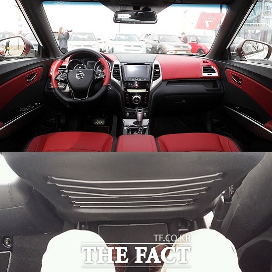 티볼리의 2열 공간은 신장 180cm의 기자가 2열 시트에 앉았을 때 앞좌석 시트와 무릎 사이에 10cm이상의 공간이 확보될 정도로 만족할 만한 수준이었다.