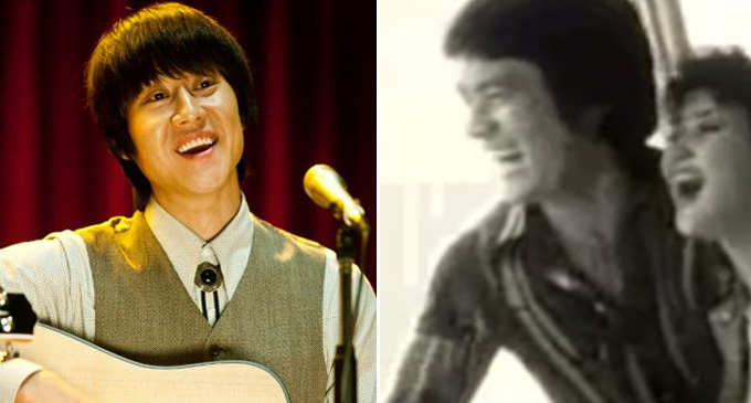 쎄시봉의 오근태(정우 분) 패션이 관심을 받고 있다. 영화 쎄시봉의 오근태는 스틸에서 1970년대 패션을 잘 표현해 눈길을 끌고 있다. / 쎄시봉 스틸(왼쪽), 유튜브 영상 캡처
