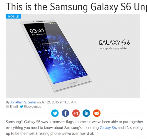 삼성전자의 차기작 갤럭시S6 스펙과 사진이 일부 외신을 통해 공개됐다./ BGR캡처